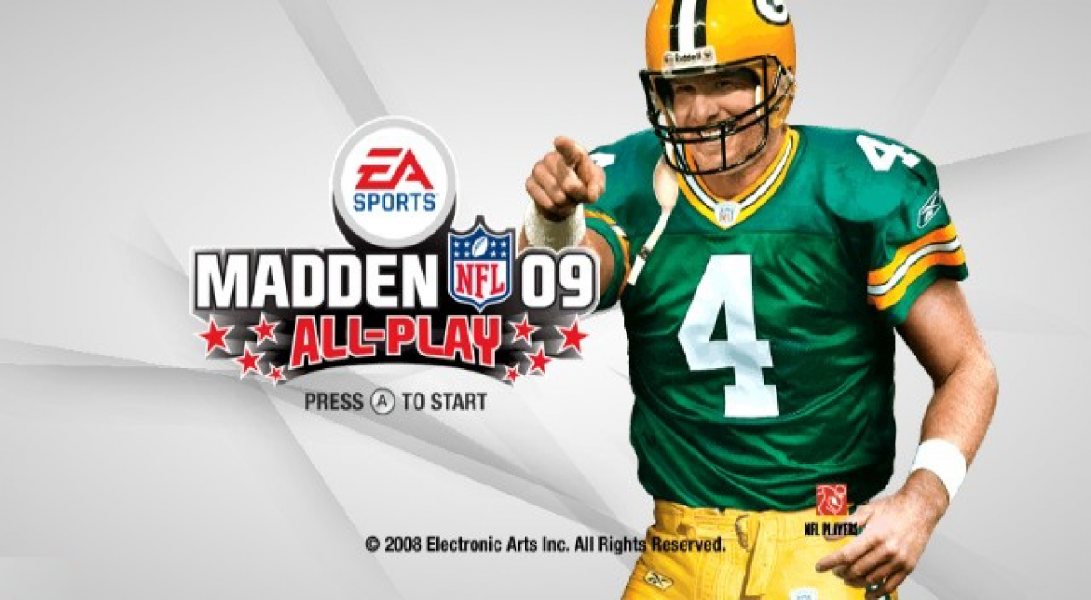 Madden NFL 09: All-Play – Nintendo Wii (Wii) American football sports simulation video game title screen