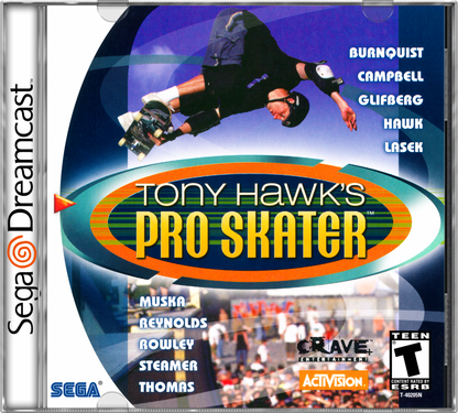 Tony Hawk's Pro Skater cover art for Sega Dreamcast (DC) video game