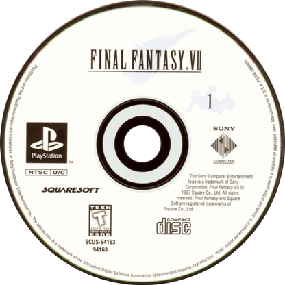Final Fantasy VII Disc 1 for PlayStation 1 (PS1) retro video game