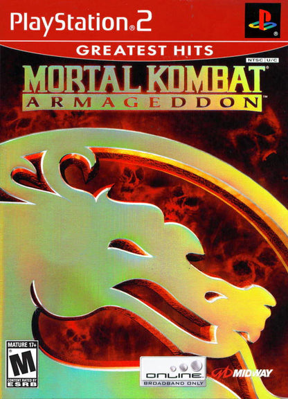 Mortal Kombat Armageddon Greatest Hits PlayStation 2 (PS2) fighting video game cover art