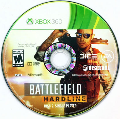 Battlefield Hardline disc 2 for Xbox 360 (X360) first-person shooter video game