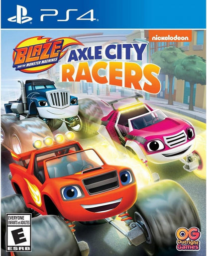 Blaze and the Monster Machines Axle City Racers PlayStation 4 PS4 kids racing game family-friendly educational adventure based on the Nickelodeon TV show front cover