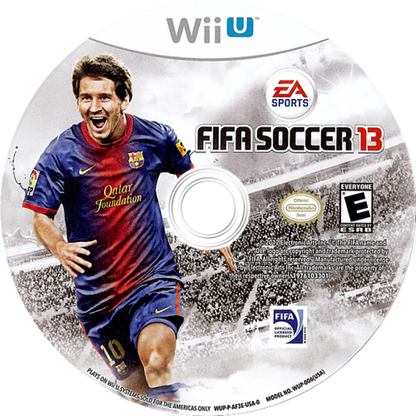 FIFA Soccer 13 disc art for Nintendo Wii U (WiiU) video game 
