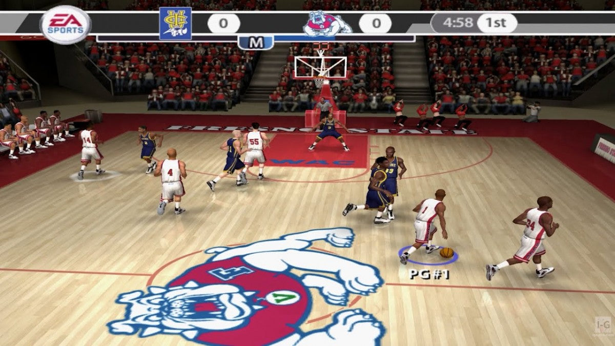 NCAA March Madness 07 for the PlayStation 2 featuring college basketball gameplay with realistic team rosters tournament mode dynasty style progression and fast paced NCAA style court action gameplay