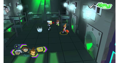 Nicktoons Unite Nintendo GameCube GC video game featuring crossover action adventure gameplay with SpongeBob SquarePants Danny Phantom Jimmy Neutron and Timmy Turner colorful Nickelodeon characters cooperative gameplay puzzle solving combat challenges retro video game Nintendo GameCube collection collectible gaming appeal gameplay