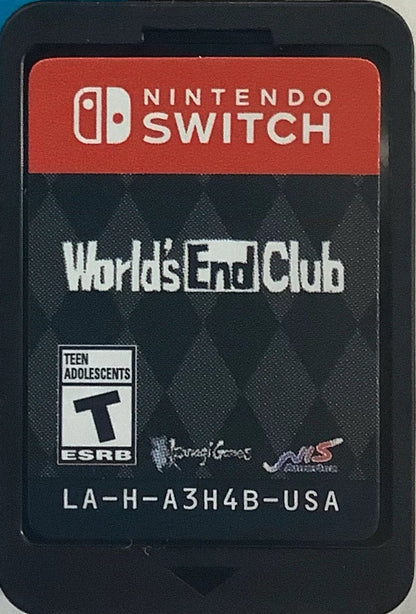 World's End Club Deluxe Edition Nintendo Switch game featuring mystery adventure gameplay and bonus collectible content cartridge