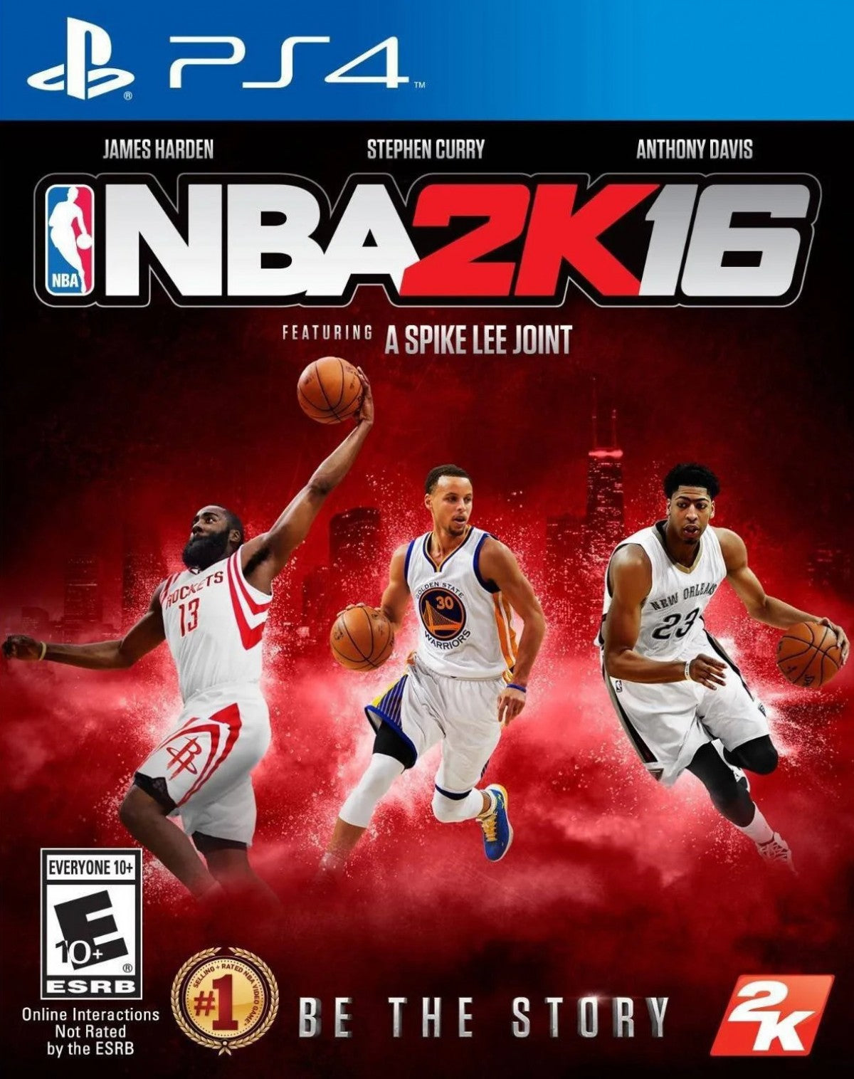 NBA 2K16 – PlayStation 4 (PS4) video game cover art, basketball sports simulation game.