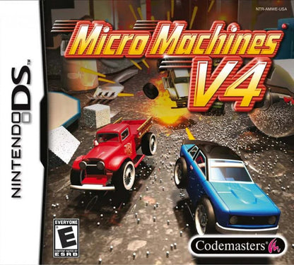 Micro Machines V4 cover art for Nintendo DS (DS) miniature arcade racing video game