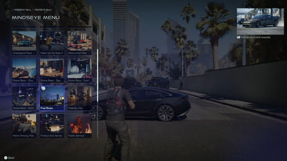 MindsEye for PlayStation 5 (PS5) at Gamers INC, featuring a high-octane, cinematic action-thriller set in a near-future world of corporate espionage, advanced robotics, and conspiracy-driven combat from the visionary creators of the "Everywhere" platform gameplay screenshot