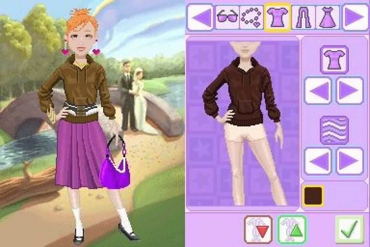My Dress-Up gameplay for Nintendo DS (DS) fashion dress-up simulation video game