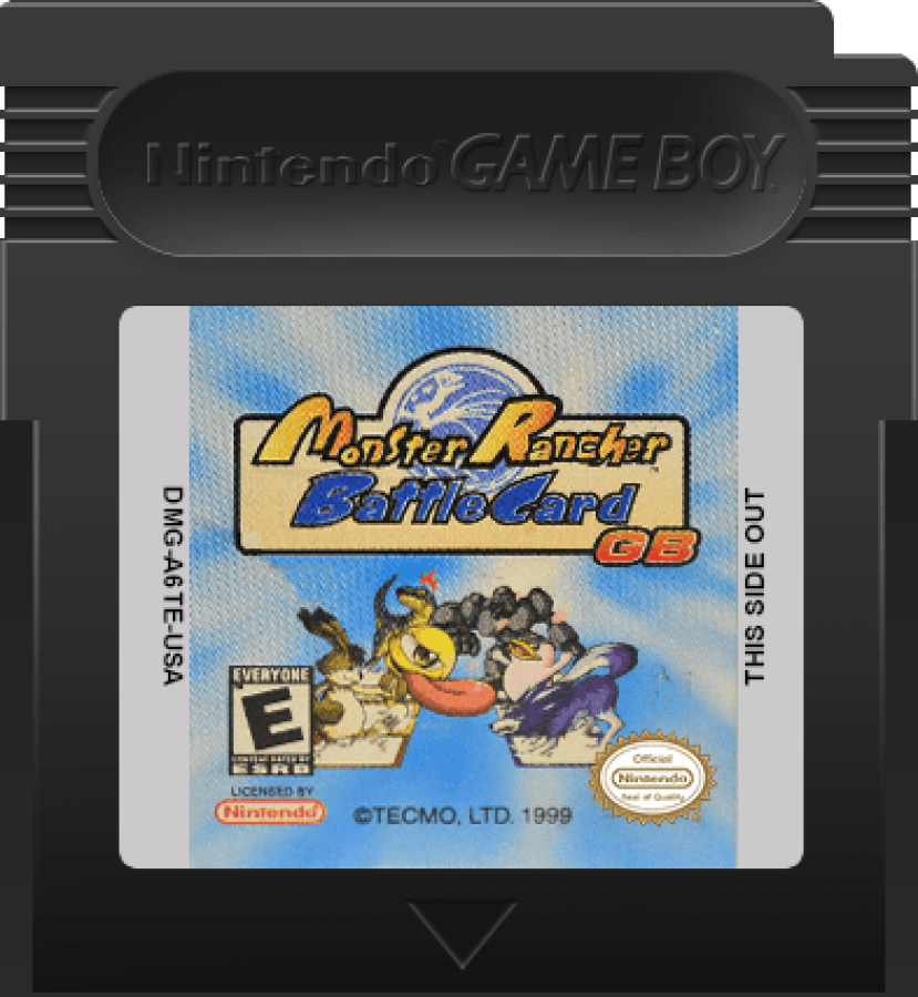 Monster Rancher Battle Card Game Boy Color GBC video game featuring monster collecting card battle gameplay strategic deck building creature cards turn based battles monster training collectible card combinations tactical combat rival duels fantasy creatures and classic Nintendo handheld gaming retro video game collection collectible gaming appeal game cartridge