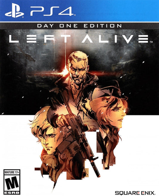 Left Alive Day One Edition retro PlayStation 4 video game Left Alive survival action shooter stealth combat mech warfare sci fi adventure console title PlayStation 4 release cover art