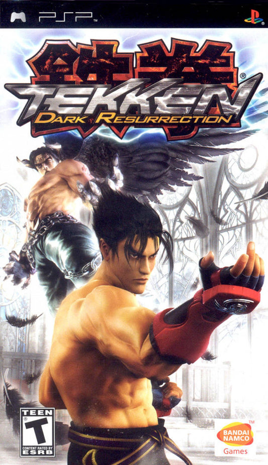 Tekken Dark Resurrection PlayStation Portable PSP video game featuring 3D fighting gameplay iconic Tekken characters martial arts combat special moves combo attacks arena battles competitive matches character customization and classic handheld PlayStation gameplay retro video game collection collectible gaming appeal cover art