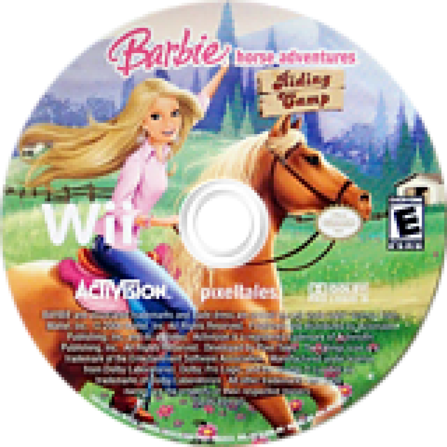 Barbie Horse Adventures: Riding Camp disc cover art for Nintendo Wii (Wii) video game