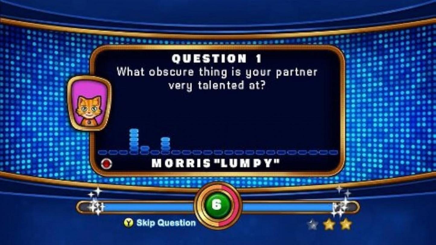 Truth or Lies gameplay for Nintendo Wii (Wii) featuring party quiz gameplay with a microphone, asking revealing questions and testing honesty in group challenges.