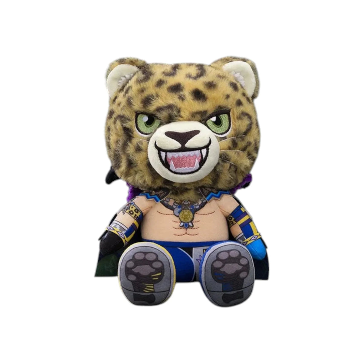Tekken 8 King 7 Inch Plush Tekken collectible plush toy featuring King iconic jaguar masked wrestler character soft stuffed figure detailed character design signature jaguar mask professional wrestling inspired styling 7 inch display size fighting game merchandise gaming room decor plush toy collection Tekken fan gift collectible appeal
