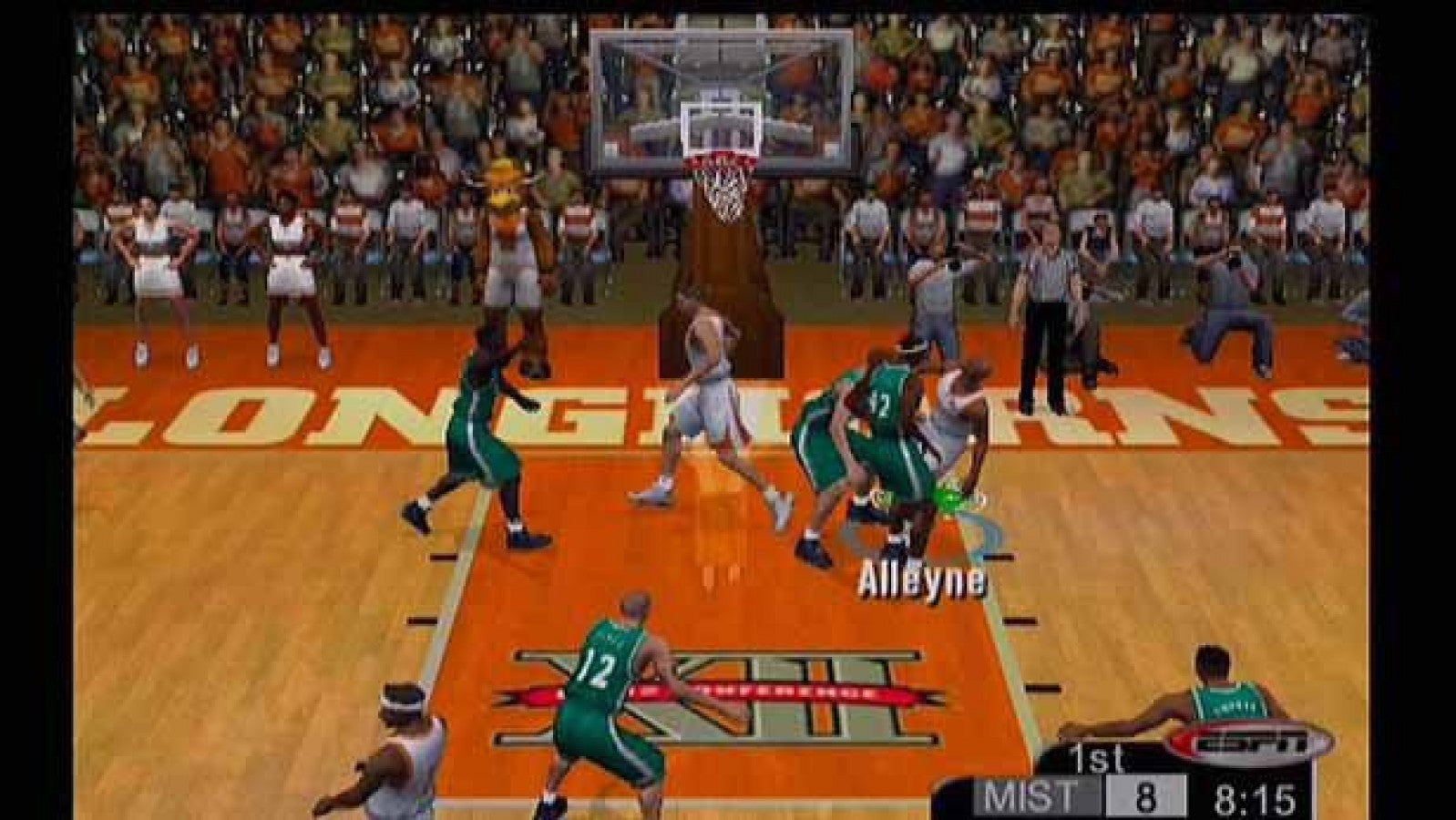 ESPN College Hoops 2K5 gameplay for PlayStation 2 (PS2) college basketball sports simulation video game