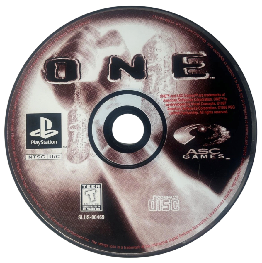 One retro sci-fi action platform shooter game for PlayStation 1 (PS1) disc