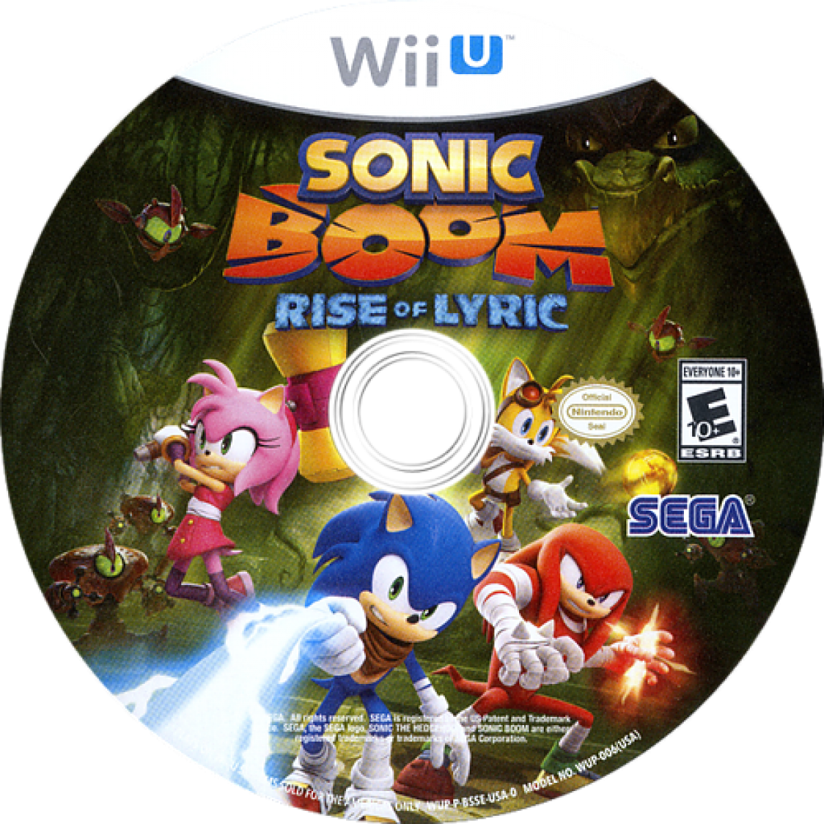 Sonic Boom: Rise of Lyric disc cover art for Nintendo Wii U (WiiU) video game