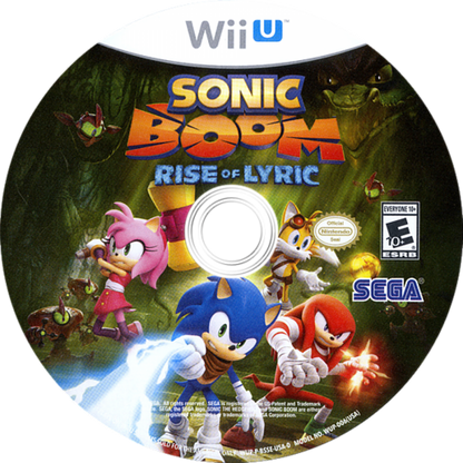 Sonic Boom: Rise of Lyric disc cover art for Nintendo Wii U (WiiU) video game