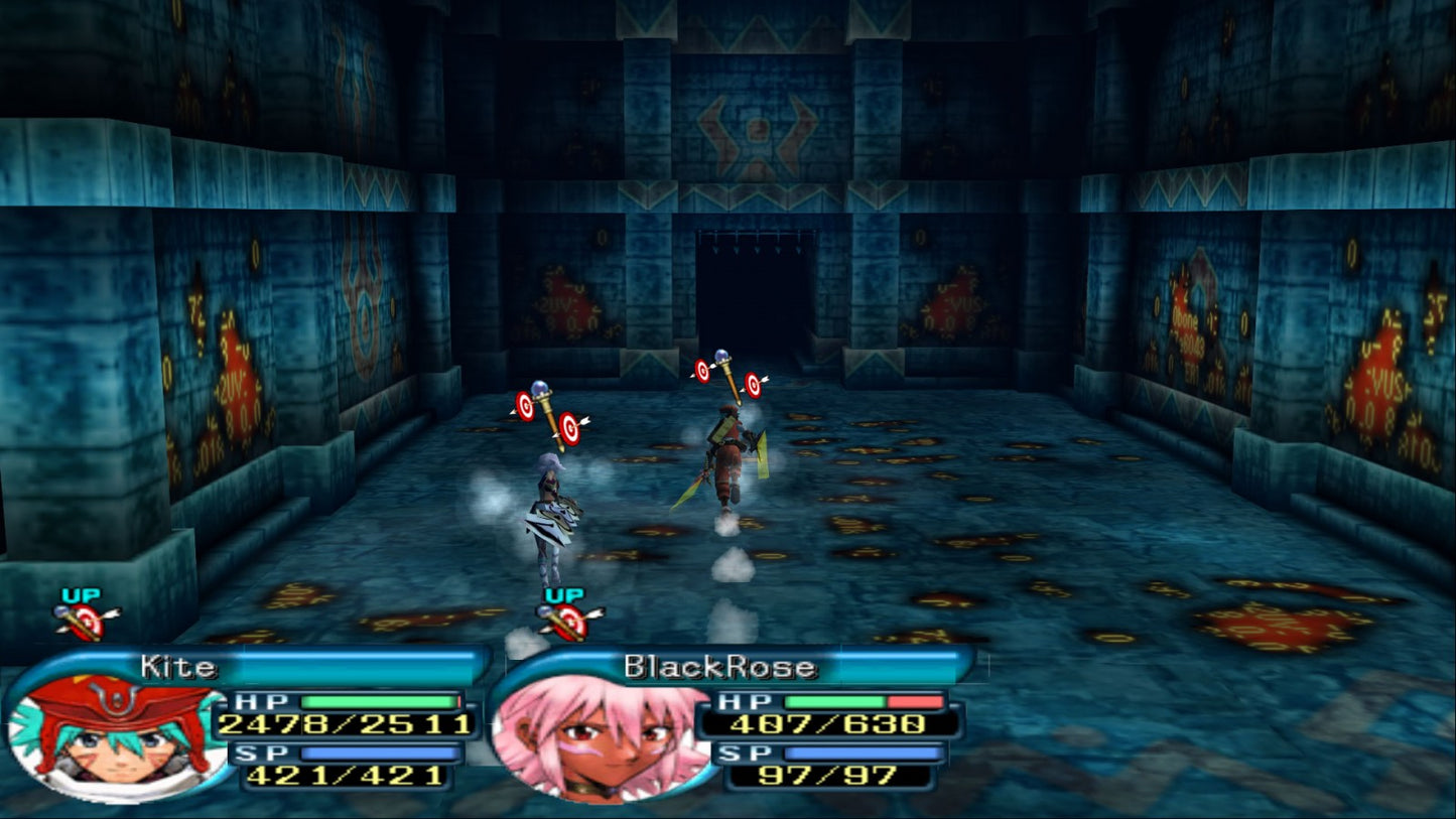 .hack//Mutation for PlayStation 2 (PS2) at Gamers INC, featuring the second chapter of the epic .hack tetralogy where you continue Kite’s journey through "The World" to save his friend Orca, with enhanced real-time combat, data draining mechanics, and the included Liminality Vol. 2 DVD for an immersive multi-media RPG experience gameplay screenshot