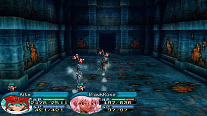 .hack//Mutation for PlayStation 2 (PS2) at Gamers INC, featuring the second chapter of the epic .hack tetralogy where you continue Kite’s journey through "The World" to save his friend Orca, with enhanced real-time combat, data draining mechanics, and the included Liminality Vol. 2 DVD for an immersive multi-media RPG experience gameplay screenshot