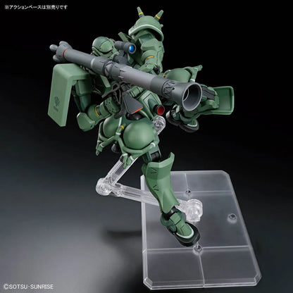 HG Zaku GQ Model Kit featuring High Grade Gunpla construction detailed mechanical design articulated poseable model snap together assembly color separated parts customizable display piece and collectible anime model building appeal action 