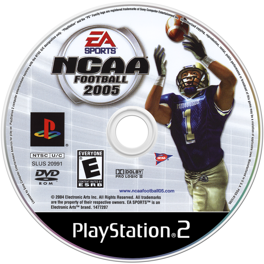 NCAA Football 2005 – PlayStation 2 (PS2) college football sports video game disc