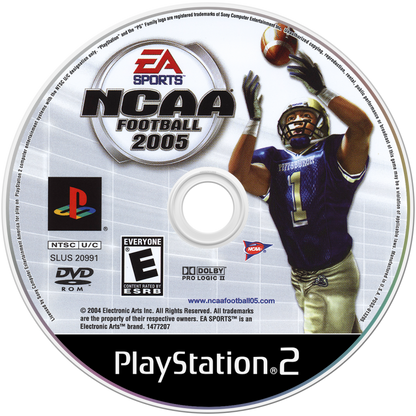 NCAA Football 2005 – PlayStation 2 (PS2) college football sports video game disc