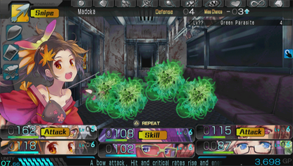 Operation Babel New Tokyo Legacy PlayStation Vita video game, dungeon crawler RPG, sci-fi adventure, turn-based gameplay, handheld console title gameplay screenshot