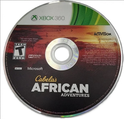 Cabela's African Adventures – Xbox One (XONE) disc for open-world hunting action-adventure game set in Africa.