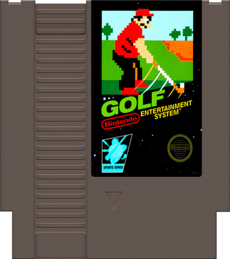 Golf cartridge for Nintendo Entertainment System (NES) retro video game