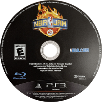 NBA Jam PlayStation 3 PS3 for arcade basketball video game fans featuring over the top basketball action high flying dunks exaggerated gameplay classic NBA players explosive moves special abilities multiplayer matches and fast paced arcade sports entertainment collectible gaming appeal disc
