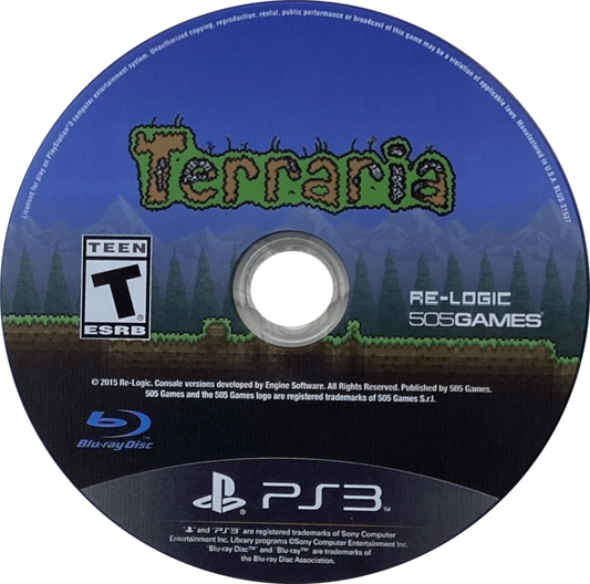 Terraria disc for PlayStation 3 (PS3) video game