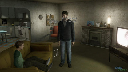 Heavy Rain Director's Cut Greatest Hits PlayStation 3 interactive drama thriller video game multiple protagonist narratives Quantic Dream branching story choices morality system crime investigation David Cage cinematic quick time events emotional psychological horror exclusive additional content The Taxidermist scene gameplay screenshot