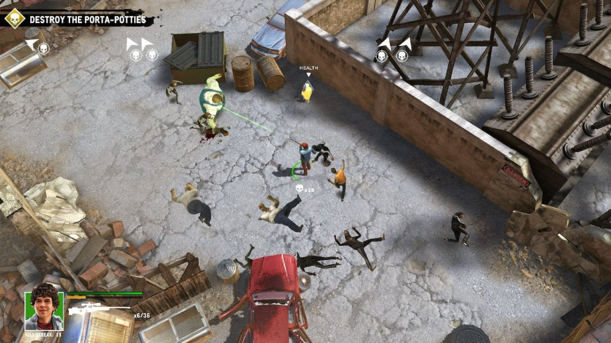 Zombieland Double Tap Road Trip Nintendo Switch NS for action shooter video game fans featuring twin stick arcade gameplay cooperative multiplayer zombie battles iconic characters fast paced combat humorous storytelling survival action and collectible gaming appeal Gameplay