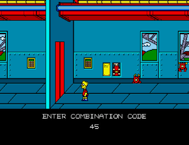 The Simpsons: Bart vs. the World cartridge for the Nintendo Entertainment System featuring Bart Simpson traveling the globe in a colorful 8 bit side scrolling adventure based on the classic animated series gameplay
