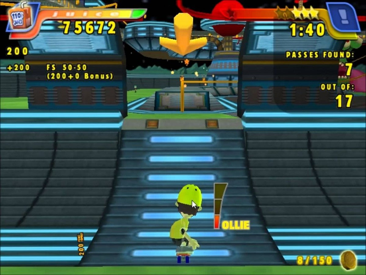Backyard Skateboarding for Game Boy Advance with kid-friendly skateboarding action and trick-based gameplay screenshot