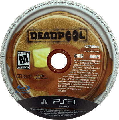 Deadpool disc art for PlayStation 3 (PS3) video game