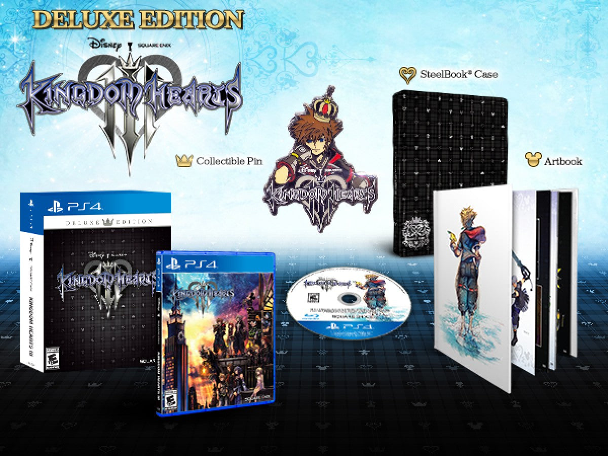 Kingdom Hearts III [Deluxe Edition] – PlayStation 4 (PS4) box contents 