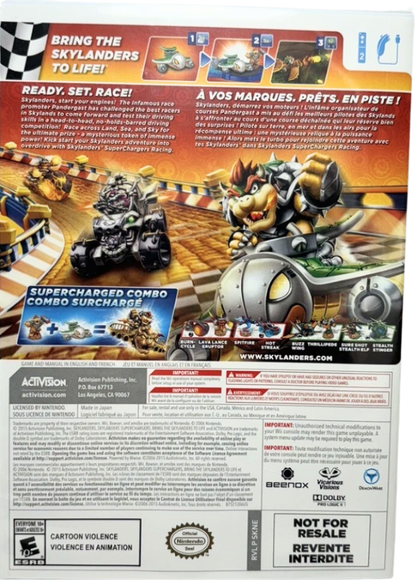 Skylanders: SuperChargers Racing – Nintendo Wii (Wii) kart racing action toys-to-life video game back of case