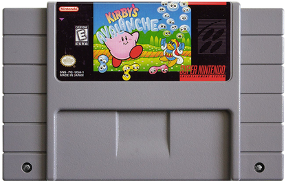 Kirby's Avalanche cartridge for Super Nintendo Entertainment System (SNES) retro video game