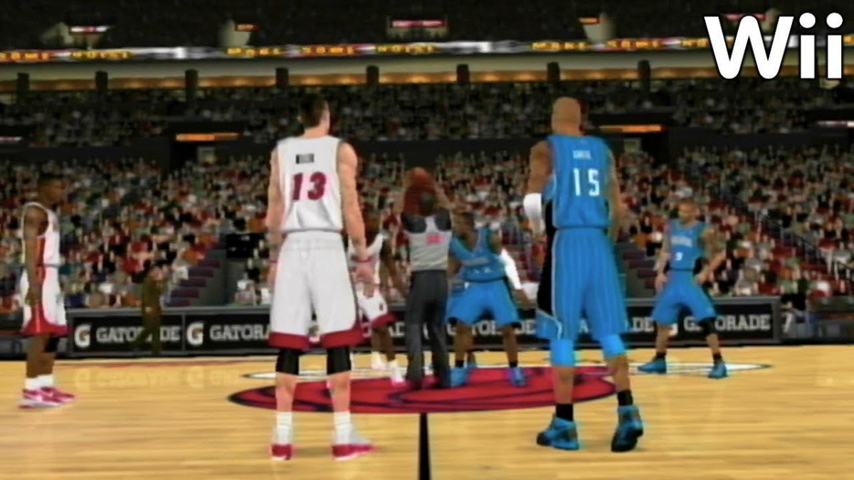 NBA 2K11 Wii inspired design featuring realistic basketball simulation aesthetic legendary NBA teams and players fast paced court action championship competition motion controlled gameplay authentic arena atmosphere sports gaming nostalgia presentation gameplay
