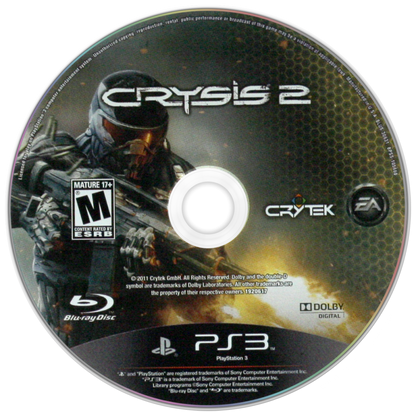 Crysis 2 [Limited Edition] disc cover art for PlayStation 3 (PS3) video game.