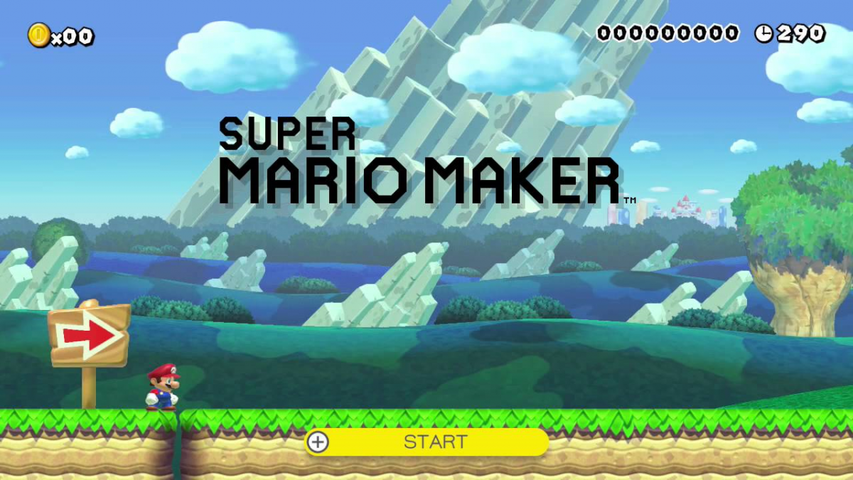 Super Mario Maker [Book Bundle] title screen for Nintendo Wii U (WiiU) video game