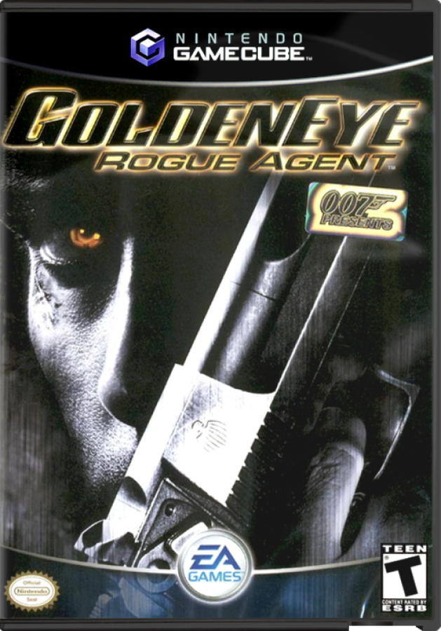 007 GoldenEye Rogue Agent for GameCube featuring first person shooter action with a villain focused storyline front cover