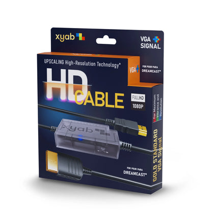 RGB+ HD Link Cable for Sega Dreamcast high definition gaming cable featuring RGB video output HDMI connectivity crisp video signal and enhanced classic Dreamcast console display quality