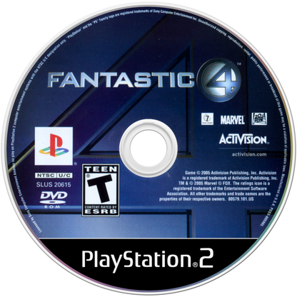 Fantastic 4 disc art for Playstation 2 (PS2) video game