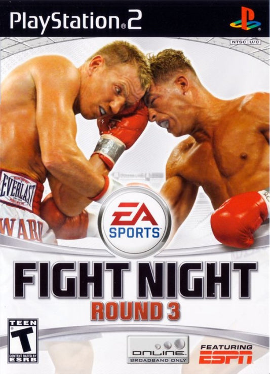 Fight Night: Round 3 cover art for PlayStation 2 (PS2) realistic boxing sports simulation video game