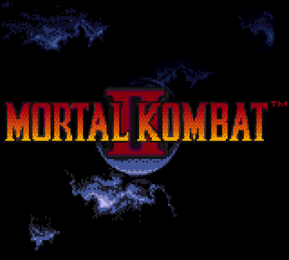 Mortal Kombat II title screen for Sega Game Gear (GG) video game